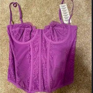 Purple urban outfitters corset top size small